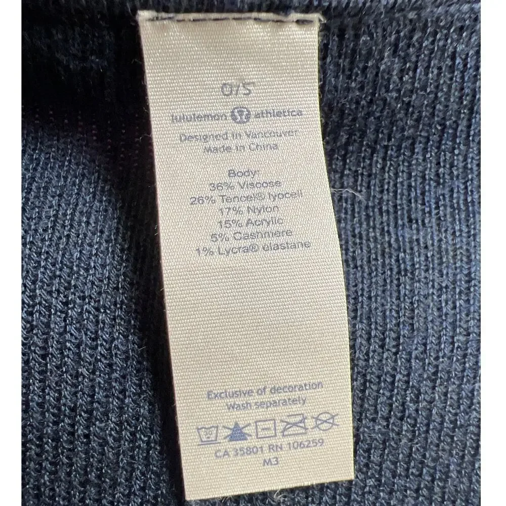 Lululemon Athletica Women After Asana Wrap Heathered Inkwell One Size NWOT - Picture 12 of 12